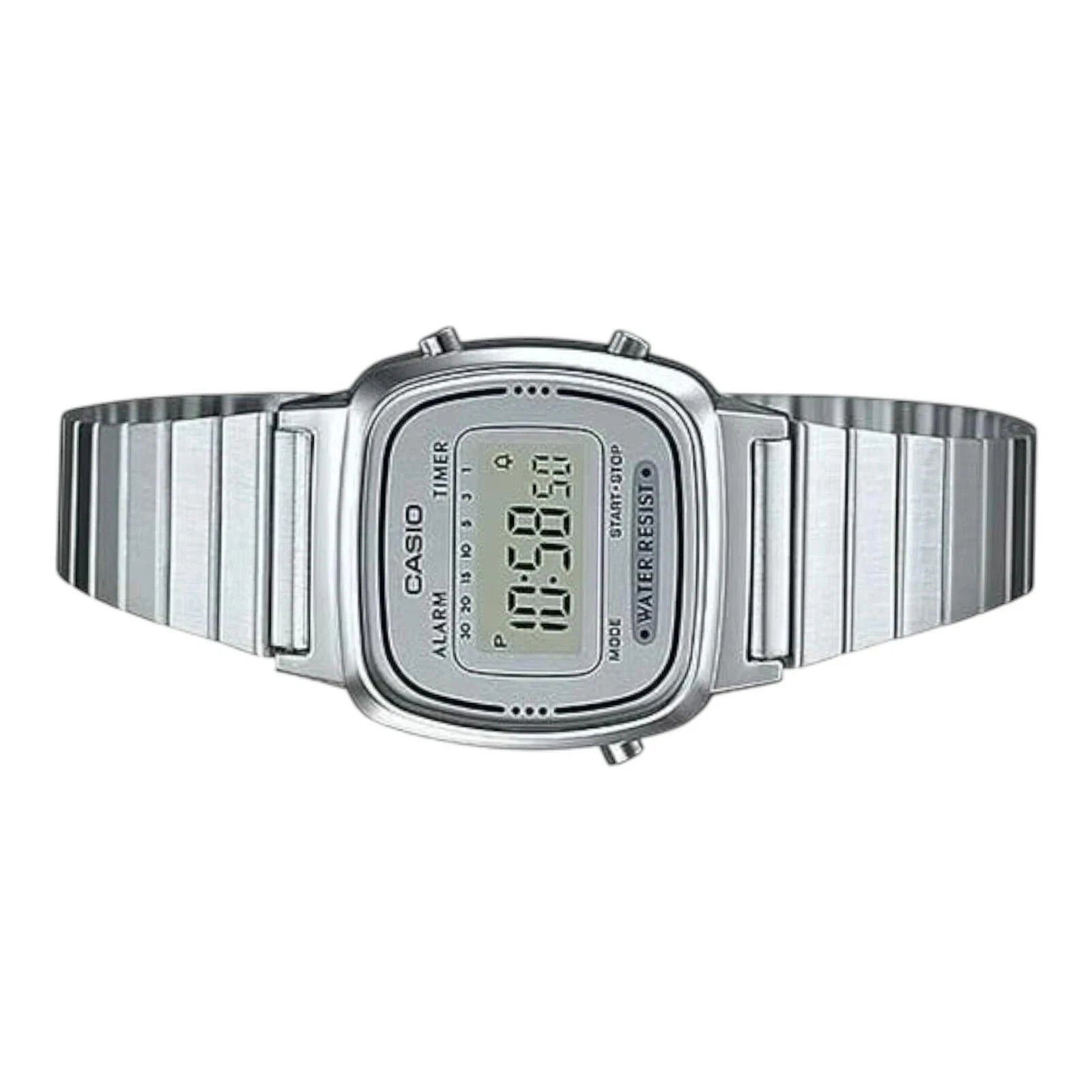 CASIO VINTAGE LA670WA-7D Women's Silver Digital Petite Watch - Casio Classics