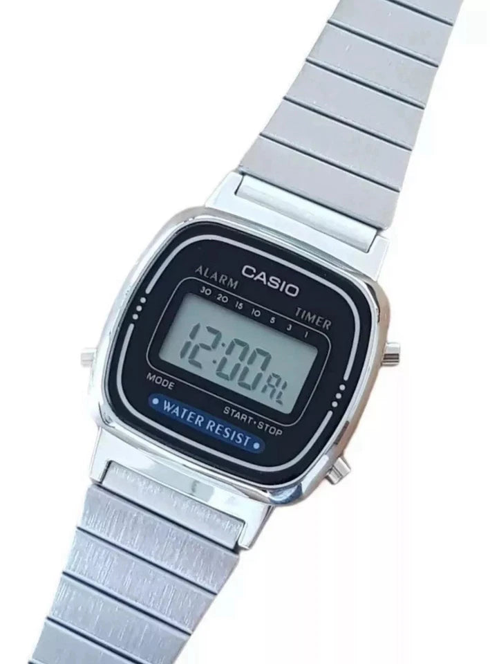 Casio Vintage Watch LA670WA-1 Women's Silver Digital Watches - Casio Classics