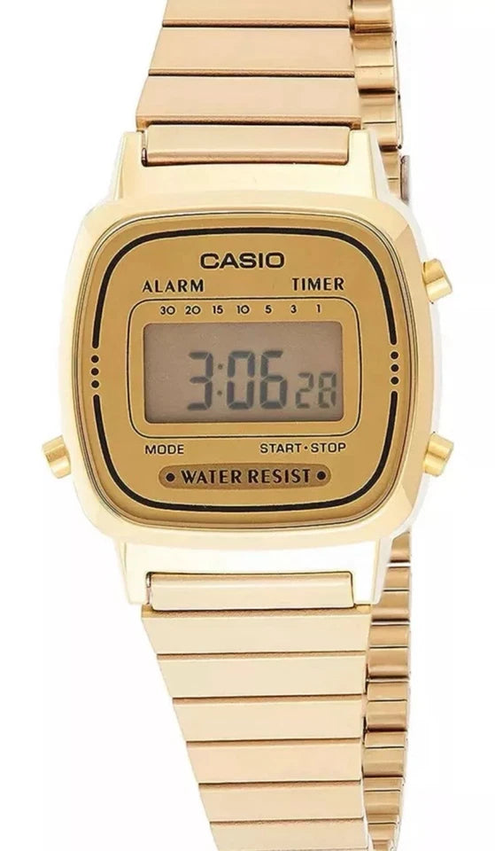 CASIO VINTAGE LA670WGA-9 Ladies Gold Digital Watch - Casio Classics